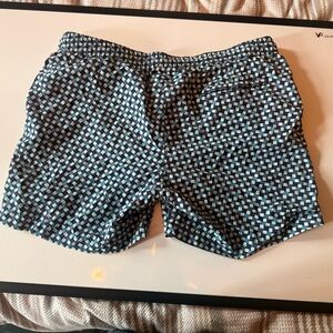 Orlebar Brown Blue and White Patterned Garment